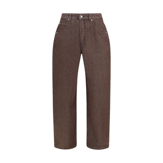 Jacquemus Brown Polyester Straight-Leg Jeans