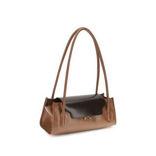Marni Brown Calf Leather Bos Taurus Shoulder Bag