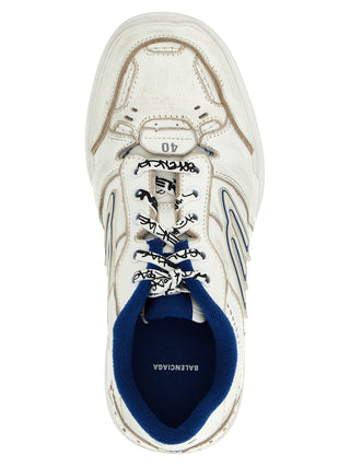 Balenciaga White Calfskin Athletic Sneakers