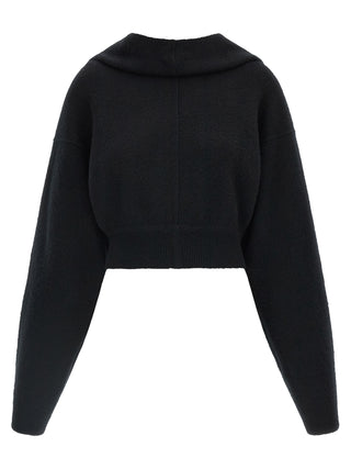 Rick Owens Black Cashmere Sweatshirt