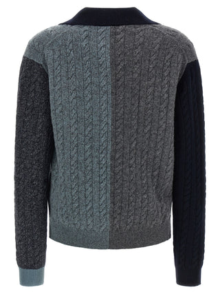 Ferragamo Multicolor Virgin Wool Cardigan