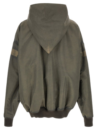 Rick Owens Gray Nylon Shell Jacket