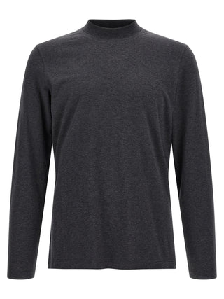 Brunello Cucinelli Gray Cotton T-Shirt