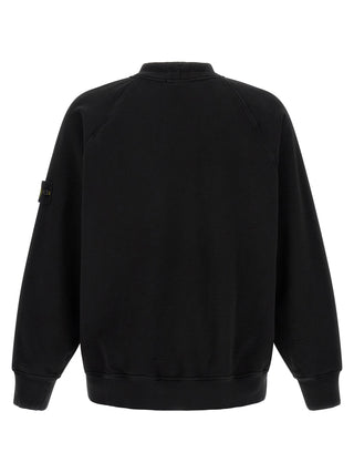 Stone Island Black Cotton Sweatshirt