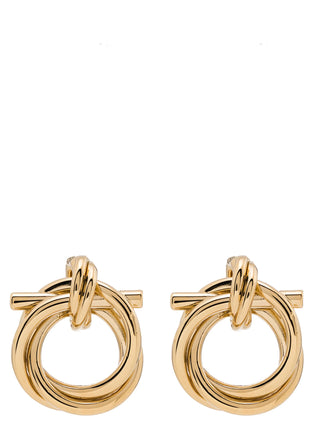 Ferragamo Gold Brass Earrings