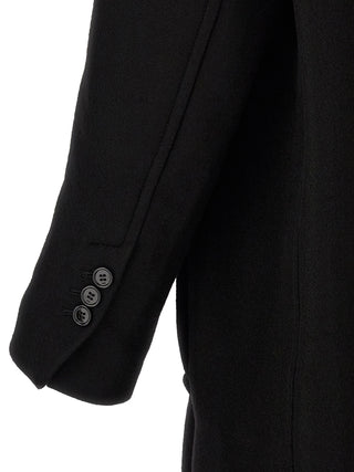 Ami Paris Double-Breasted Wool Gabardine Coat
