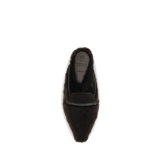 Brunello Cucinelli Brown Fur Ballet Flats