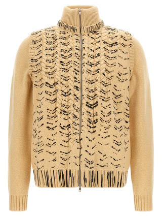 Maison Margiela Beige Virgin Wool Cardigan
