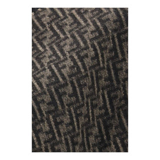 Fendi Black Wool Oves Aries Scarf