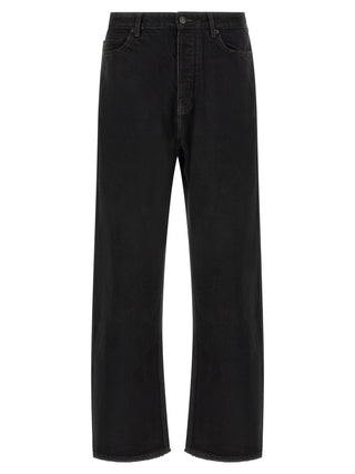 Balenciaga Black Cotton Relaxed Fit Jeans