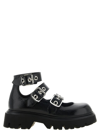 Vivienne Westwood Black Calfskin Ballet Flats