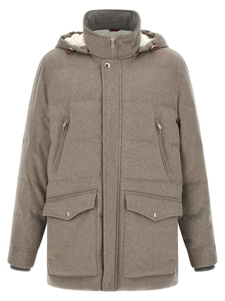 Brunello Cucinelli Beige Wool Parka