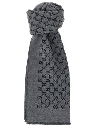 Gucci Gray Wool Scarf