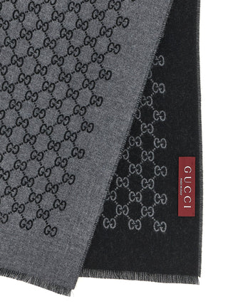 Gucci Gray Wool Scarf
