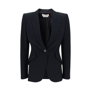 Alexander McQueen Black Acetate Blazer