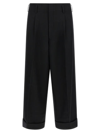 Comme Des Garçons Black Wool Cropped Pants