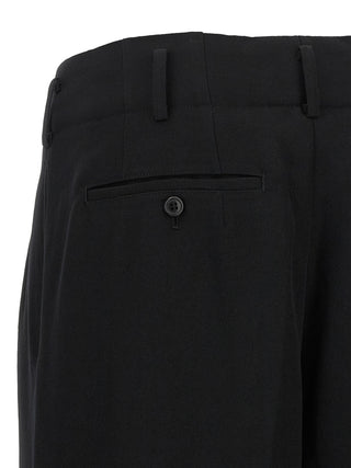 Comme Des Garçons Black Wool Cropped Pants