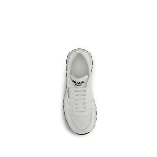 Prada White Recycled Polyamide Athletic Sneakers