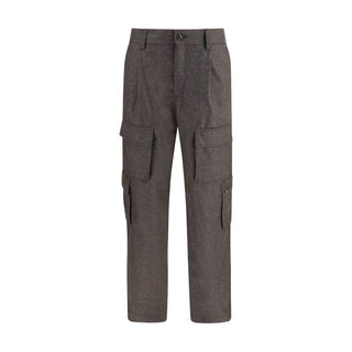 Brunello Cucinelli Brown Wool Oves Aries Cargo Pants