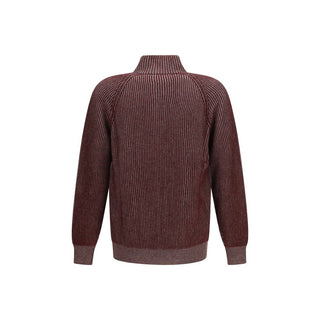 Brunello Cucinelli Bordeaux Cashmere Cardigan