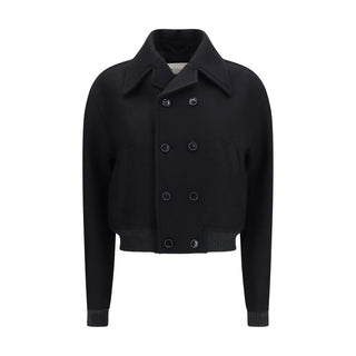 Ami Paris Double-Breasted Wool Bomber Jacket