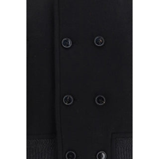 Ami Paris Double-Breasted Wool Bomber Jacket