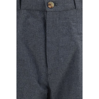 Brunello Cucinelli Gray Wool Oves Aries Dress Pants