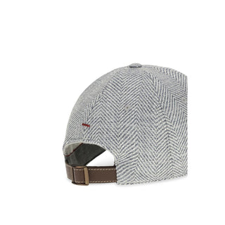 Brunello Cucinelli Gray Wool Oves Aries Cap (Baseball Hat)