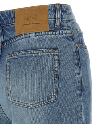 Ami Paris Stonewashed Flared Jeans
