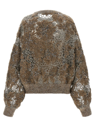 Brunello Cucinelli Beige Wool Cardigan