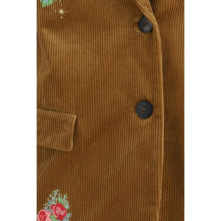 Forte_Forte Brown Cotton Full-Length Jacket