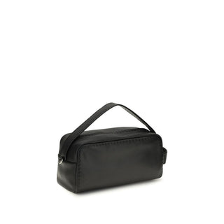 Prada Black Calf Leather Bos Taurus Shoulder Bag