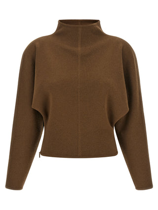 Max Mara Giglio Virgin Wool and Cashmere Cropped Sweater