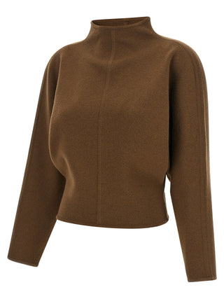 Max Mara Giglio Virgin Wool and Cashmere Cropped Sweater