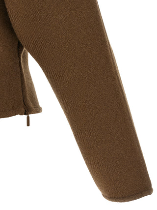 Max Mara Giglio Virgin Wool and Cashmere Cropped Sweater