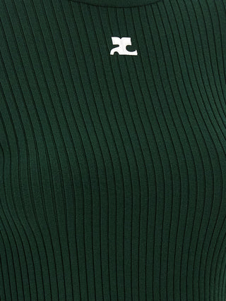 Courrèges Reedition Rib Knit Turtleneck Sweater