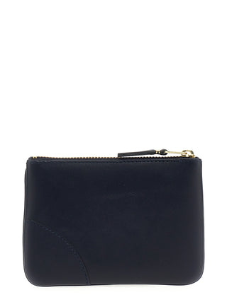 Comme Des Garçons Blue Calfskin Cardholder