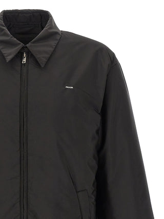 Prada Black Recycled Polyamide Full-Length Jacket