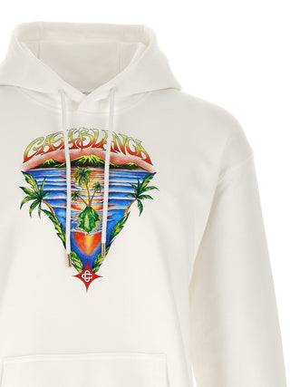 Casablanca White Organic Cotton Sweatshirt