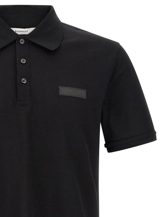 Givenchy Black Cotton Polo Shirt