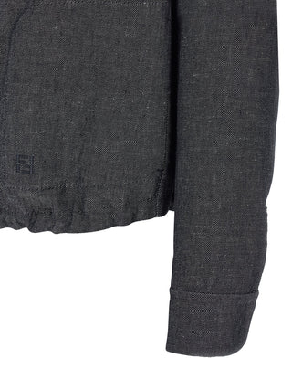 Fendi Blue Linen Denim Jacket
