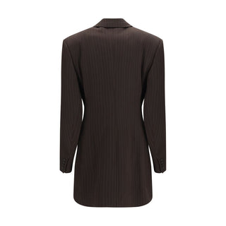 Saint Laurent Brown Wool Oves Aries Full-Length Jacket