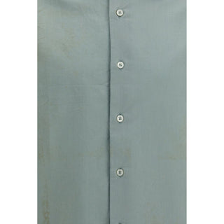 Prada Bicolor Cotton Dress Shirt