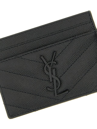 Saint Laurent Black Leather Cardholder