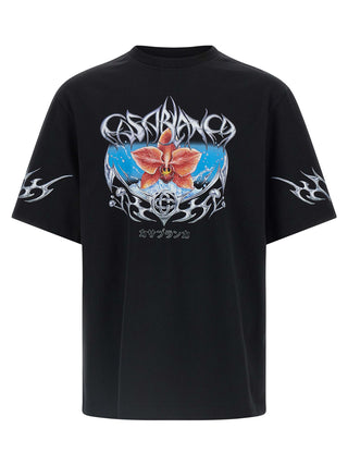Casablanca Black Organic Cotton T-Shirt