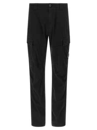 C.P. Company Black Cotton Cargo Pants