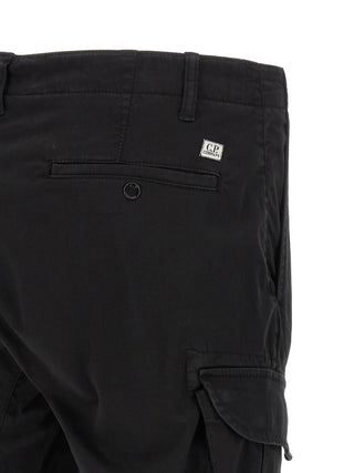 C.P. Company Black Cotton Cargo Pants