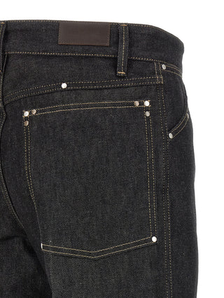 Lemaire Black Cotton Jeans Denim