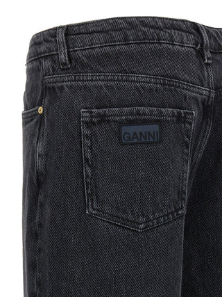 Ganni Black Cotton Jeans Denim