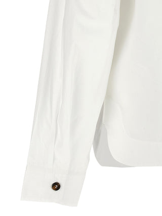 Ganni White Cotton Blouse